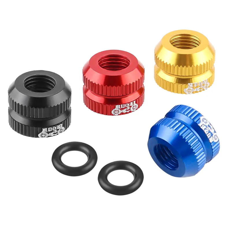 Muqzi Bolt Baut Mur Pentil Presta Kecil Tubeless Sepeda MTB Valve Nut Alloy 2pcs Penutup Pentil Angi