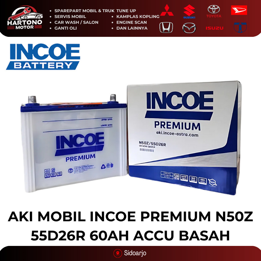Aki Mobil INCOE N50 12V 50Ah - Premium untuk Nissan Terrano