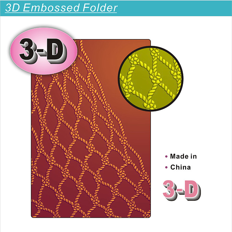 

New Hot Selling 3d Embossed Folder And Mold Of Fine Rope Net, Diy Paper Cuttings Mold Embossed Plastic Plate Design, Scrapbook,