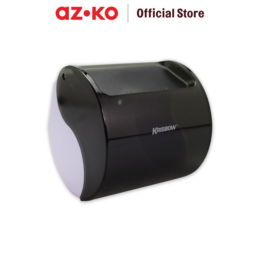 AZKO Krisbow Dispenser Tisu Toilet Roll Cd8347b - Abu-Abu Tempat Tissue Roll Wadah Penyimpanan Tisyu
