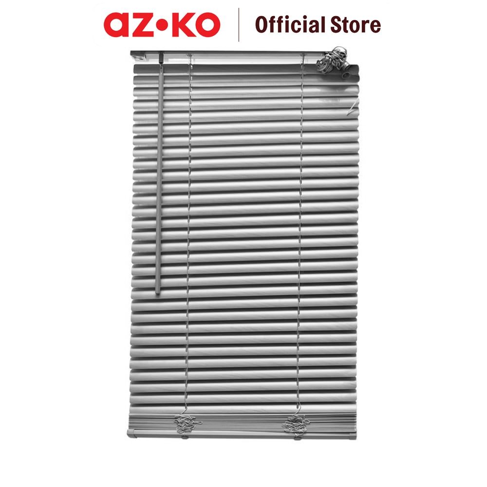 AZKO Forhom 120x220 cm Venetian Blind Pvc - Abu-Abu Tirai Penutup Kerai Hordeng Venetian Penghalau C