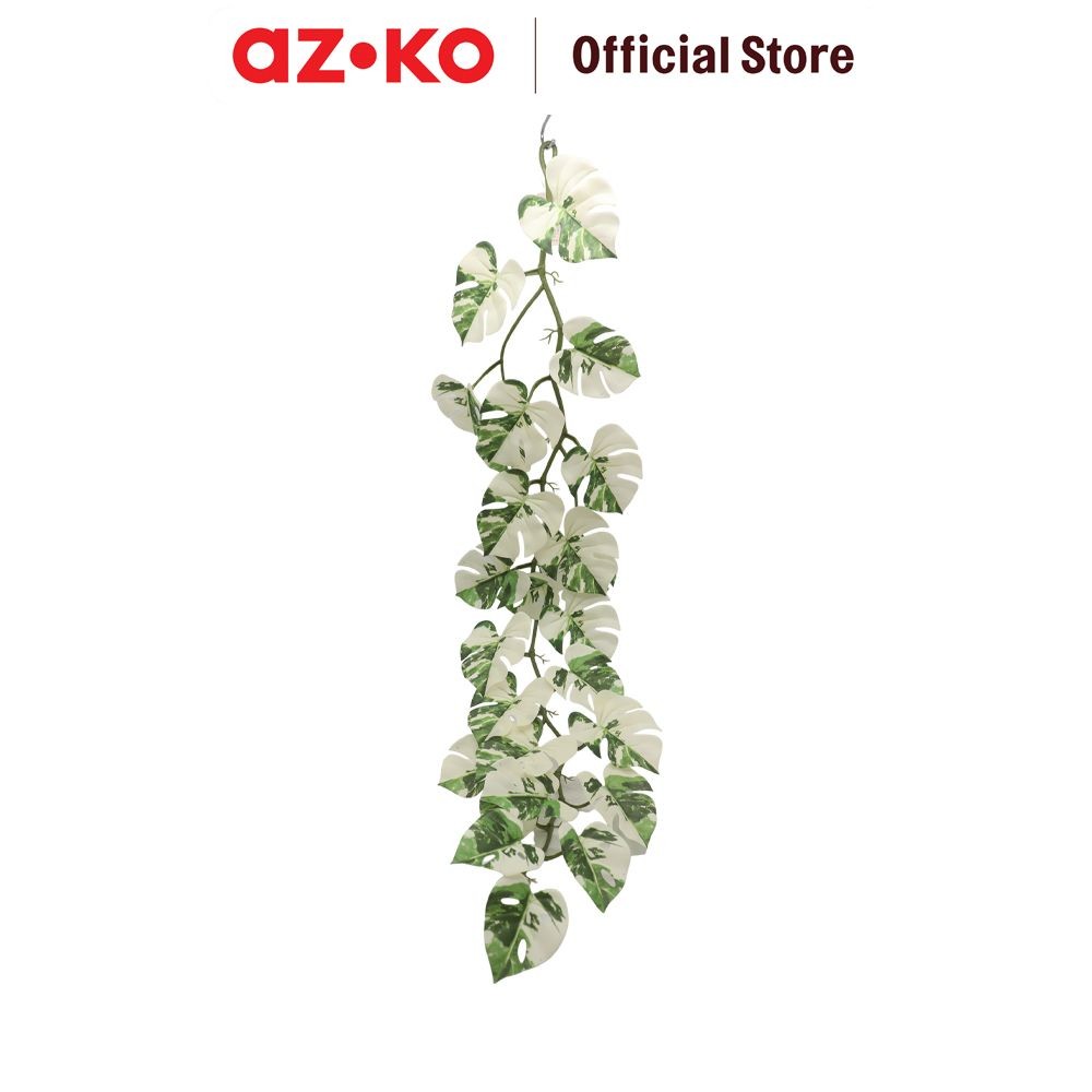 AZKO Arthome Tanaman Artifisial Garland Monstera White Leaf - Putih Tumbuhan Tanaman Buatan Dekorasi