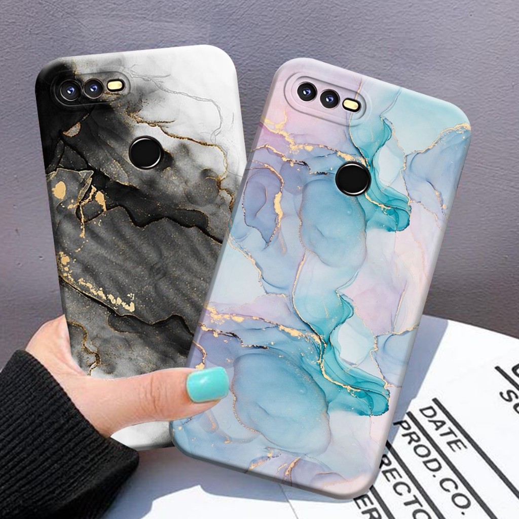 Case Oppo A5s A7 A12 A11K F9 REALME 2 PRO A3S A1K REALME C2 Motif Marble Aesthetic - Case Oppo - Cas