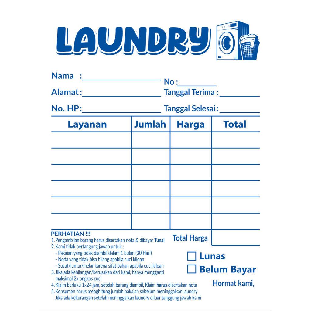 

NOTA CUSTOM NAMA HVS 1 PLY 70GSM (1/8 FOLIO - ISI 50 LEMBAR)