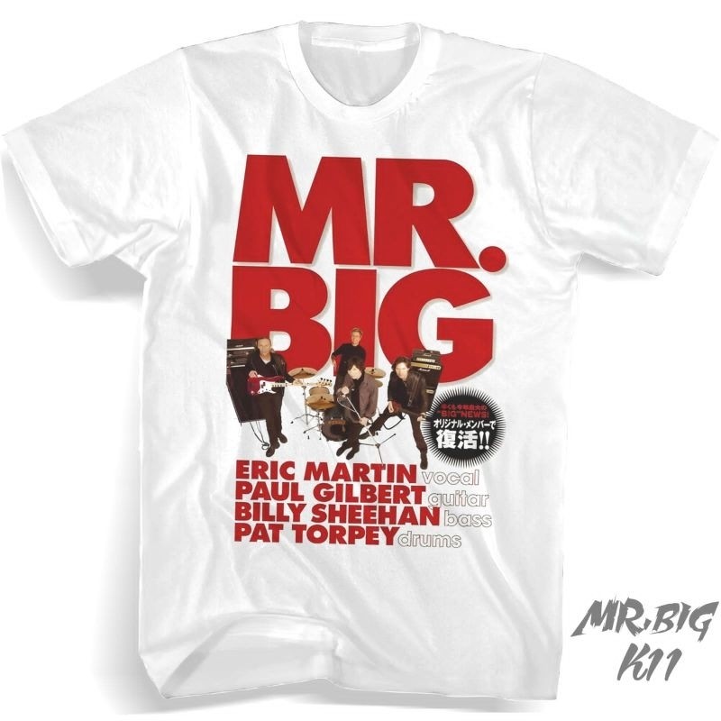 Kaos MR.BIG Kaos Musik Baju Band MR.BIG 24s Tebal Pria Wanita kaos Distro Premium Kaos Vintage