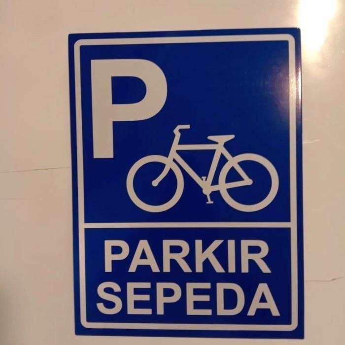 

plat rambu parkir sepada / sign plat parkir sepeda