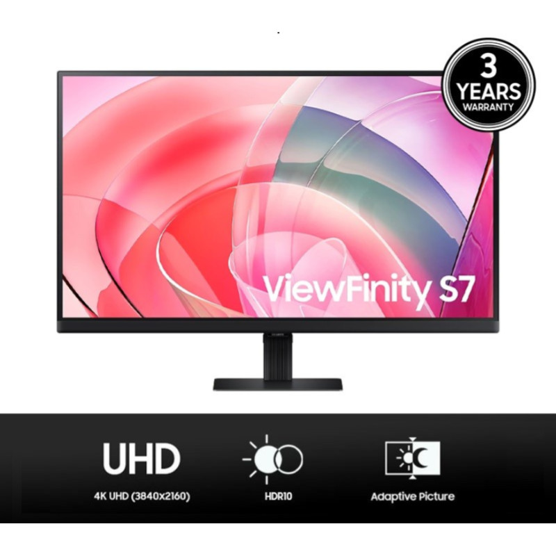 Monitor LED Samsung ViewFinity S7 S70D LS27D700 S27D700 LS27D700EAE 27" inch 4K IPS 60hz 5ms UHD VA 