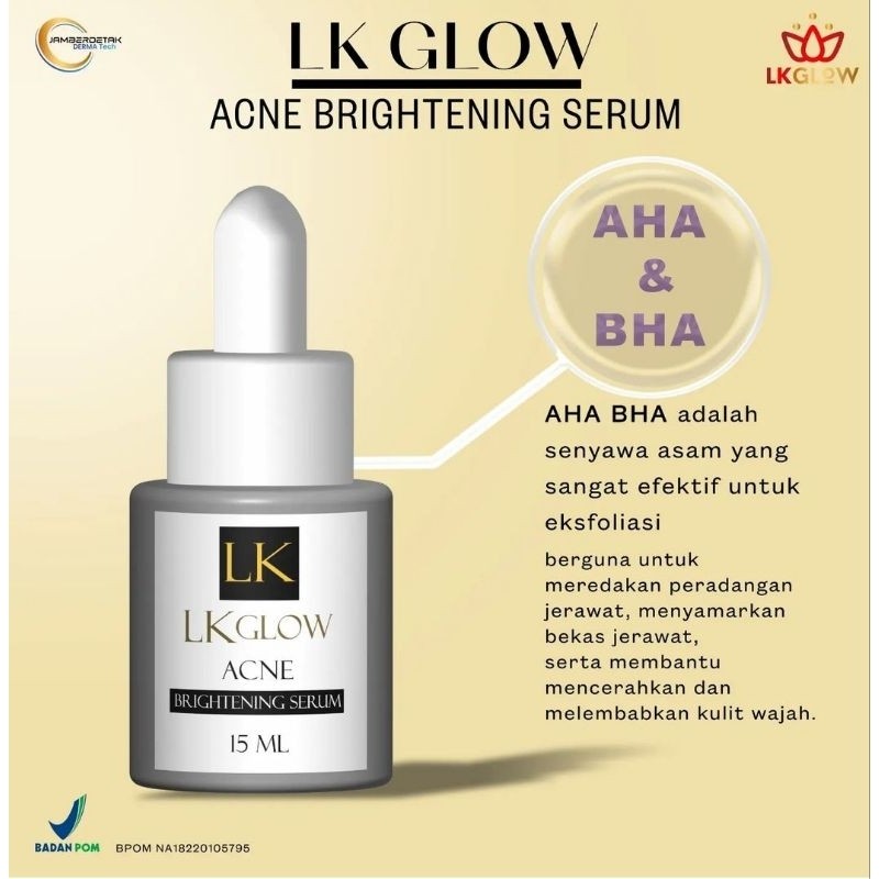 LK CARE serum acne whitening BPOM anti jerawat komedo glowing banget
