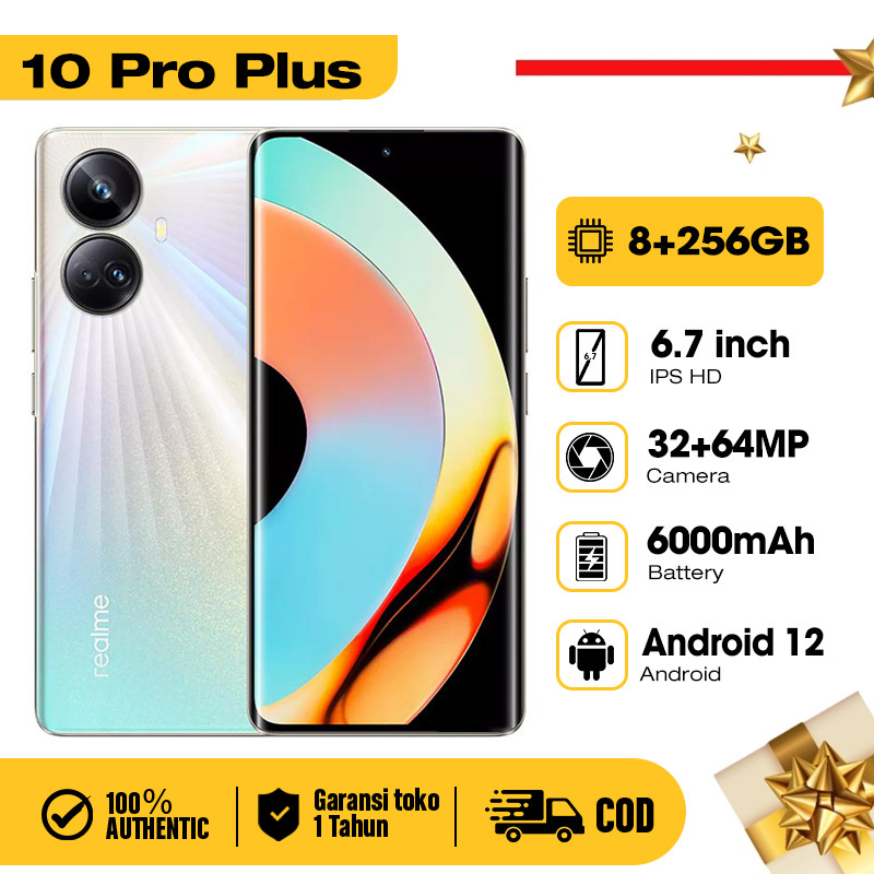 Handphone murah Realme 10 Pro plus 6.7 inci Ram12GB+512GB ram 8GB 256GB 6000 mAh Berkualitas origina