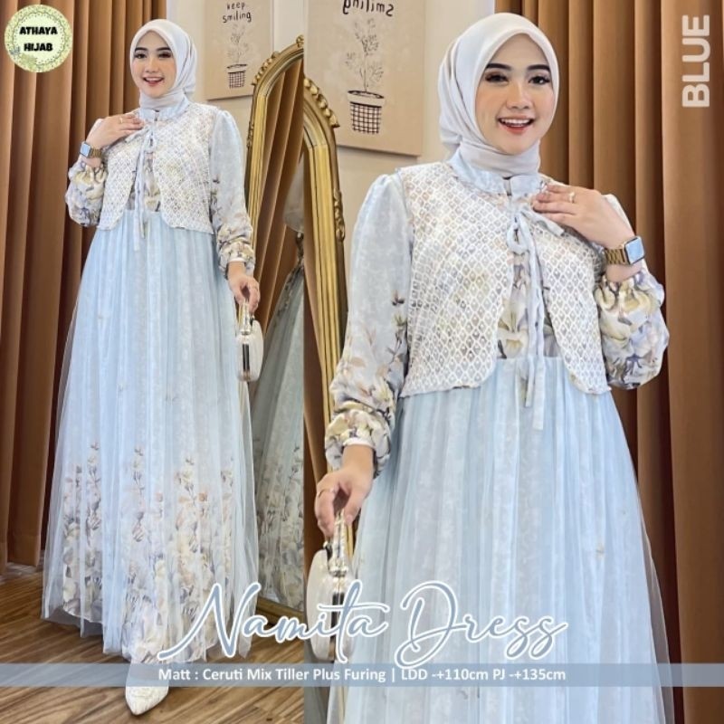 TERBARU 2025 GAMIS MOTIF NAMITA DRESS ORIGINAL ATHAYA
