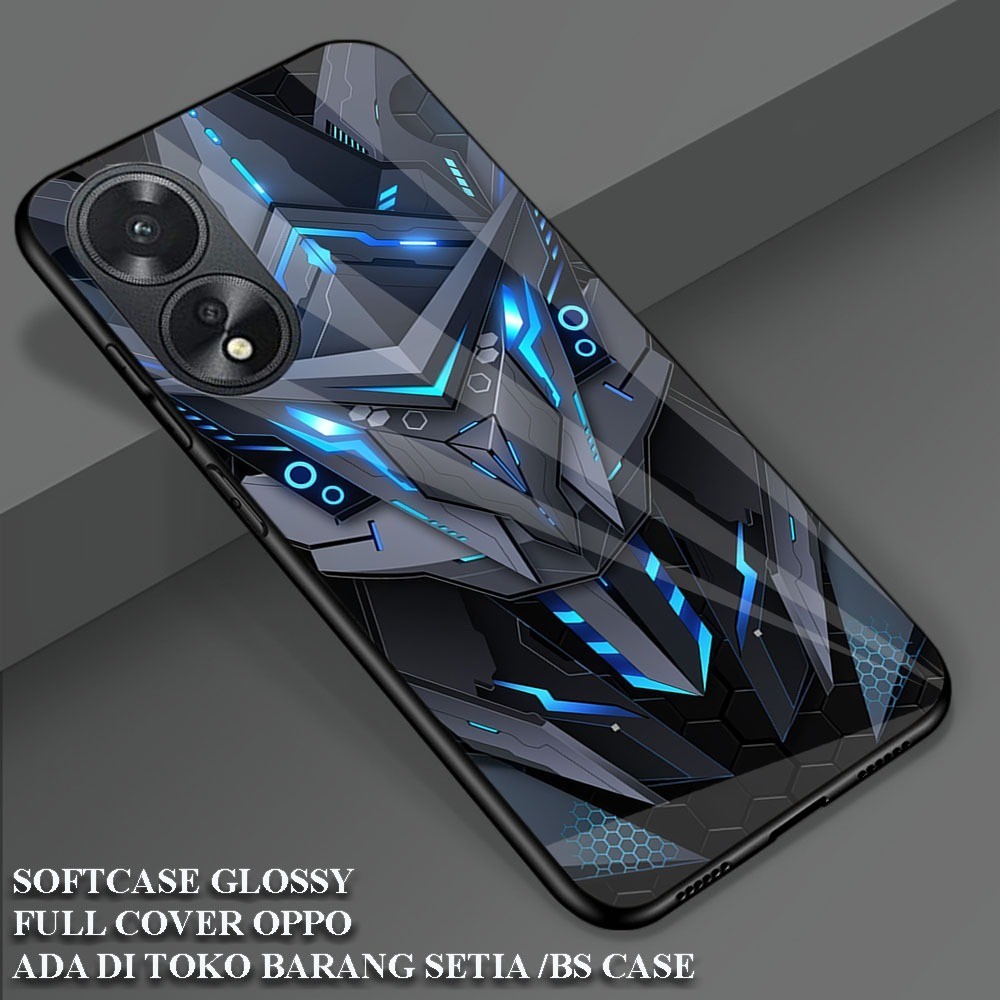 [ MK33 ROBOT FACE ] Case Glossy HD  OPPO (A16)(A17K)(A17)(A18)(A38 4G)(A58 4G)(A98 5G)(A1 5G)(A78 4G