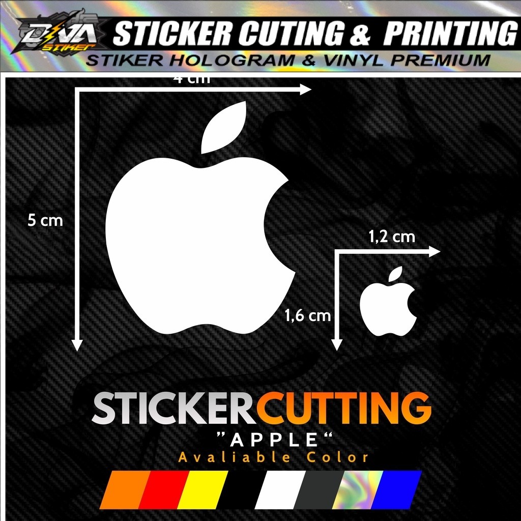 STICKER STIKER CUTTING LOGO APPLE BESAR DAN KECIL LOGO IPHONE