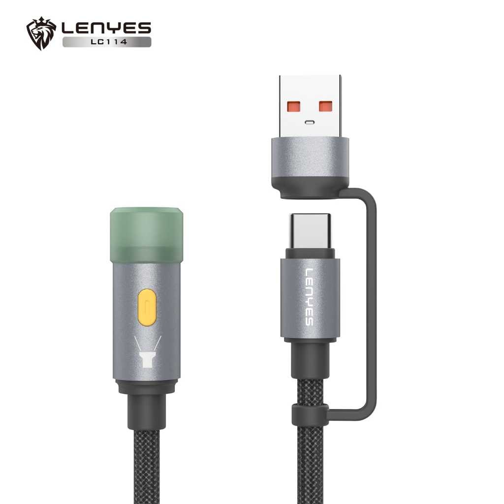 Kabel Lampu LED LENYES LC114 Dual Mode Lamp Cable LED Lighting With Dual Connector