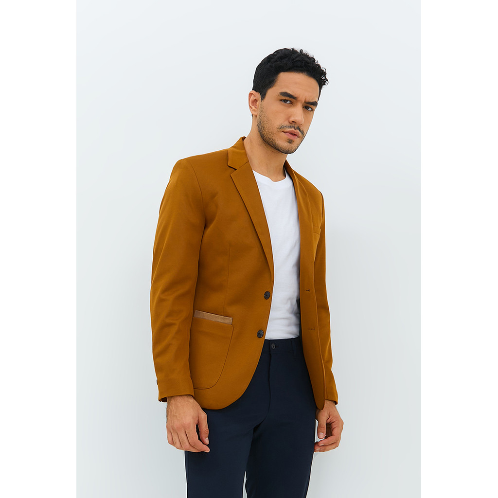 JOBB Julio-T2 Blazer Pria Slim Fit Mustard