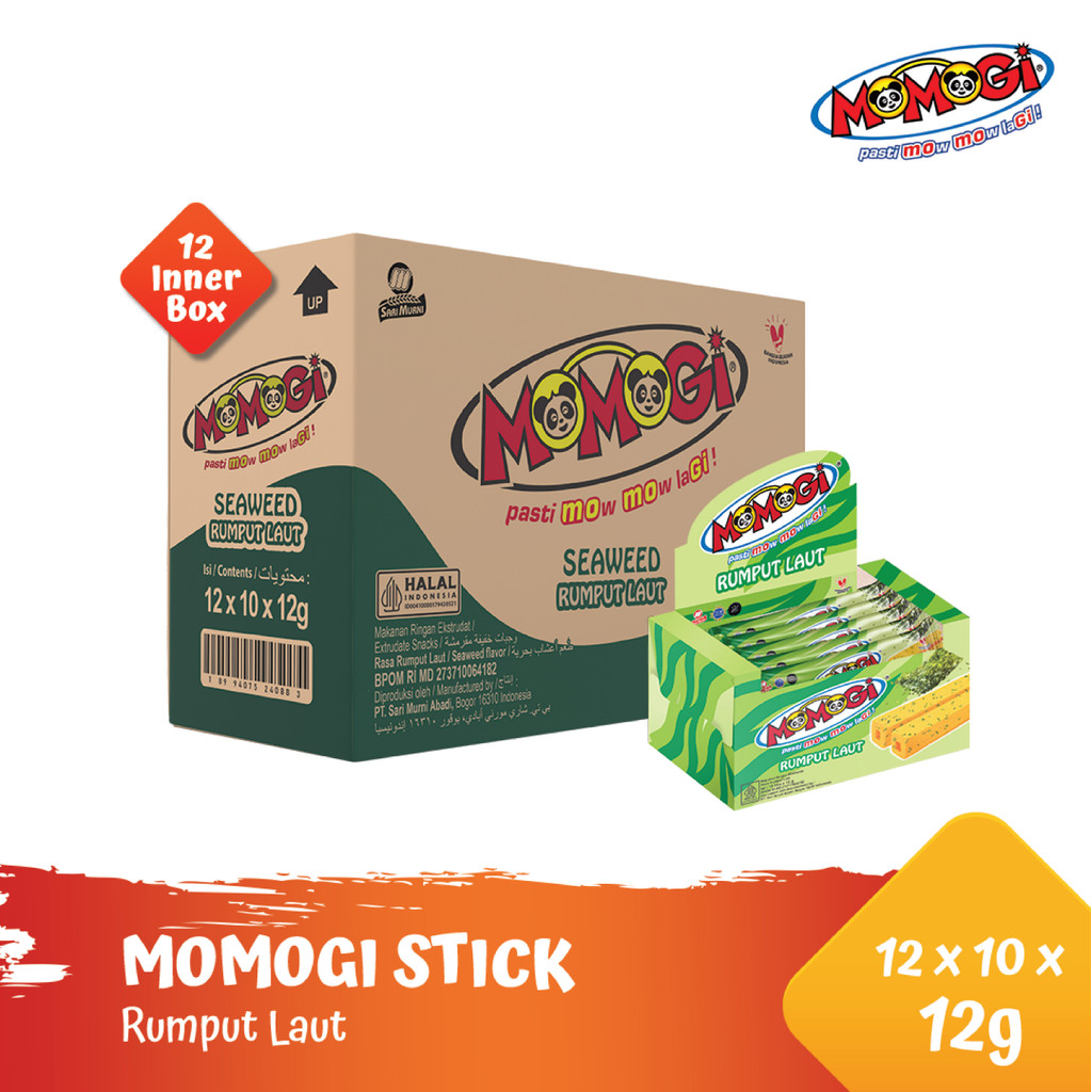 

Momogi Stick Rumput Laut 12gr (1 Karton @ 12 Box)