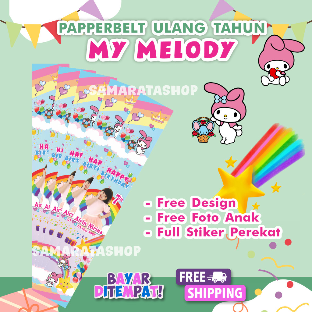 

Paper Belt My Melody Stiker Belt Kotak Nasi Ulang Tahun Tema My Melody