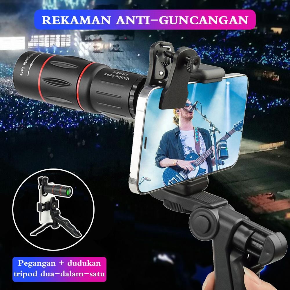 28X Lensa Tele Zoom HP Lens Teleskop Konser/Pemancingan dengan Lensa Telefoto Kamera TeleZoom