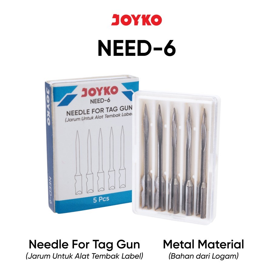 

Refill Jarum Tag Gun JOYKO / Needle Tag Gun / Jarum isi 5pc / Alat Tembak Label JOYKO NEED-6