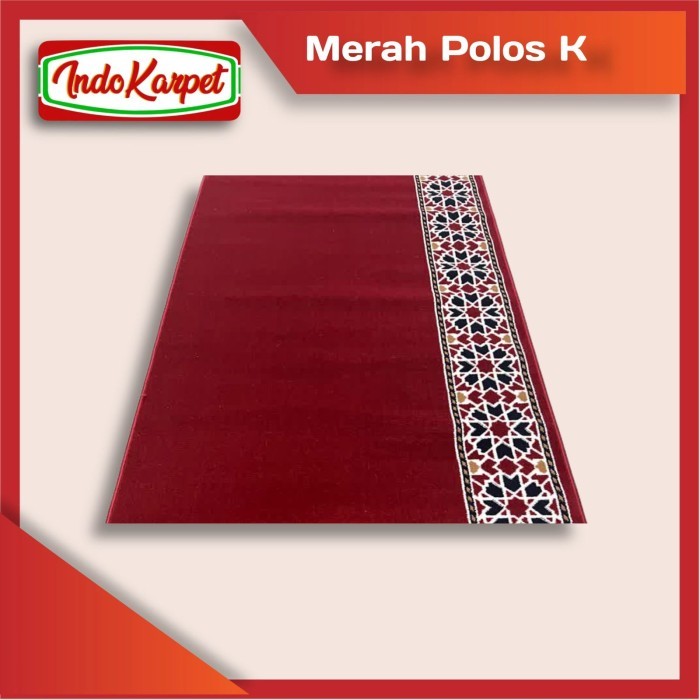 Karpet Masjid Tebal 10mm Gizem Meteran / Karpet Sajadah - Merah Polos K