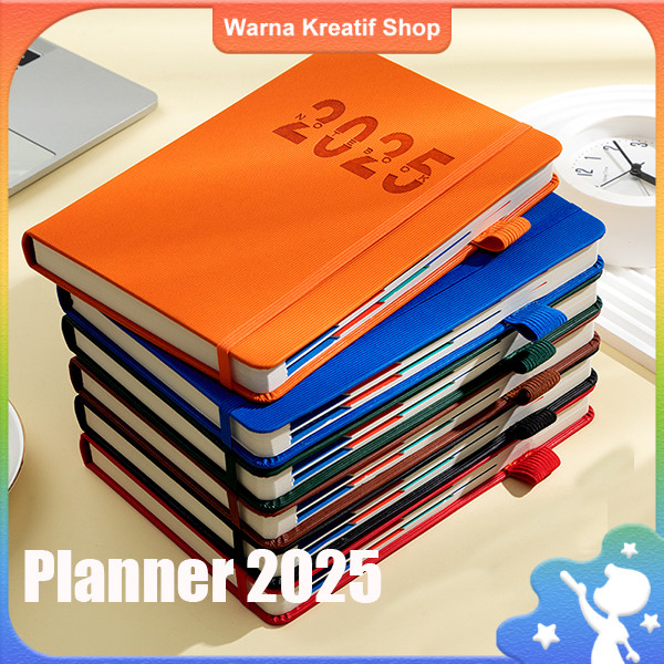 

【Warna Kreatif】2025 Planner Agenda 160 Sheets Notebook A5 Diary Journal Notebook School Stationary Office Accessories Supplies