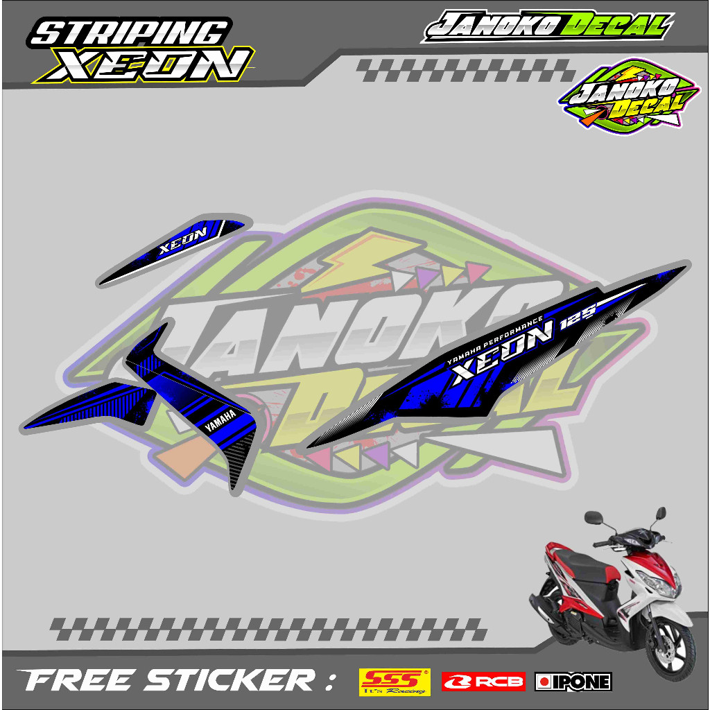 STRIPING VARIASI LIST YAMAHA XEON / STICKER VARIASI MOTOR XEON