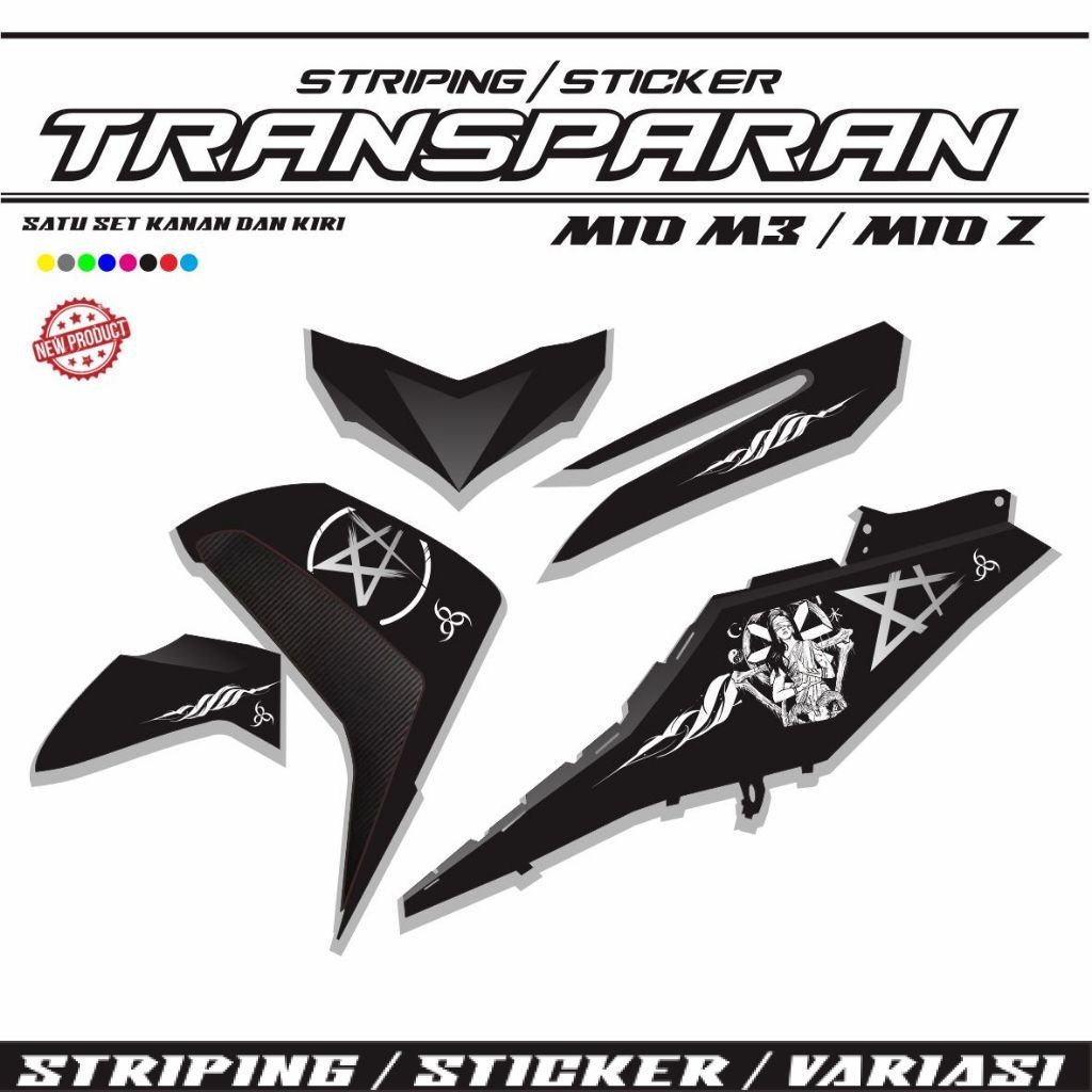 STIKER KEREN STRIPING MIO M3 / STIKER MIO M3 125 MIO Z / STRIPING KEREN TRANSPARAN