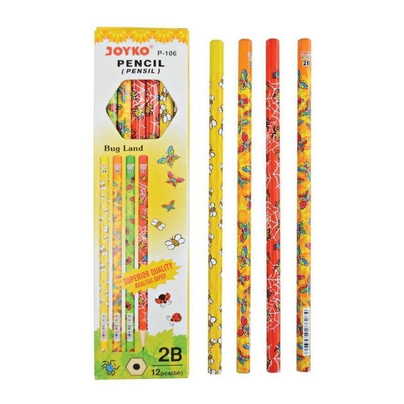 

(PACK) Pensil Kayu Hitam 2B - Joyko P-106