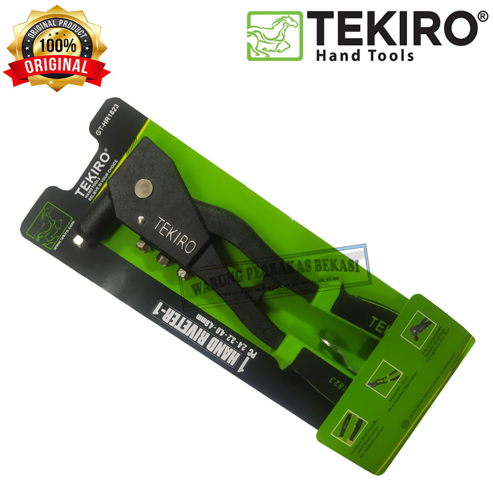 

TEKIRO Best Seller Perkakas Hand Riveter Tang Stang Alat Paku Rivet Hand Riveter-1 Hitam / 360 DEGREE Rivet Putar
