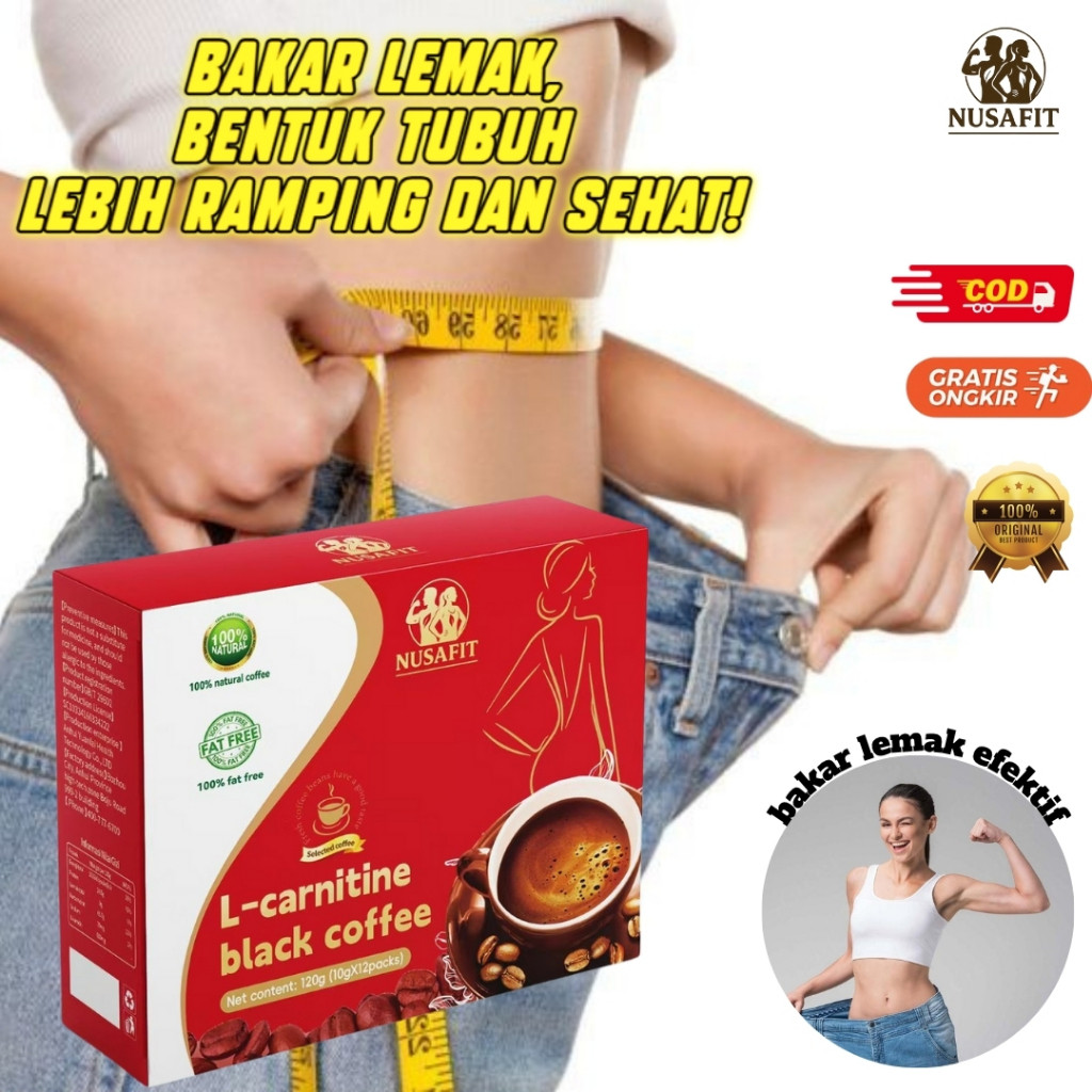

[BISA COD + FREE ONGKIR] - KOPI HITAM L-Carnitine ARABIKA INSTAN - Isi 12 Sachet/Kotak, Kopi Hitam Murni Rendah Gula Bebas Lemak Praktis Hemat Instan - Kopi Original - Kopi L-carnitine untuk Diet