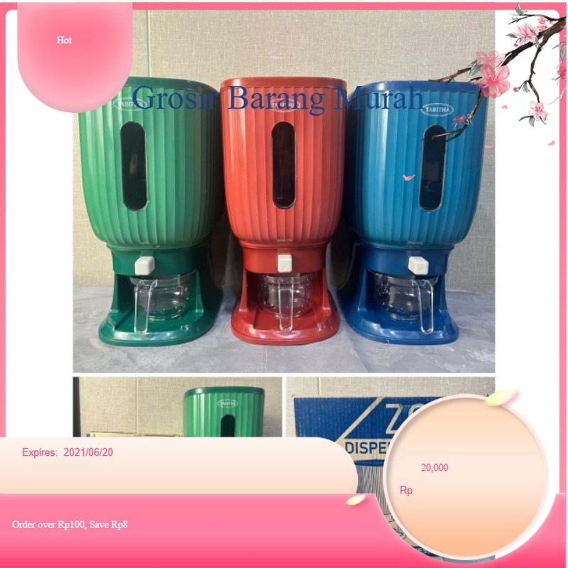 GBM Dispenser Beras Zora 10 Liter Tabitha / Dispenser Beras 10 Liter Tabitha Zora