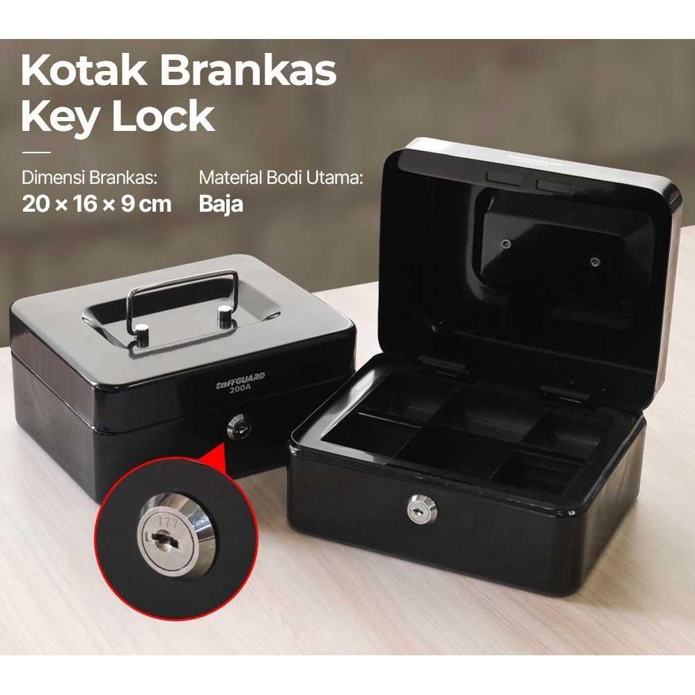 Brankas Mini Baja Tahan Api Kotak Uang Box Dokumen Perhiasan Safety Brankas