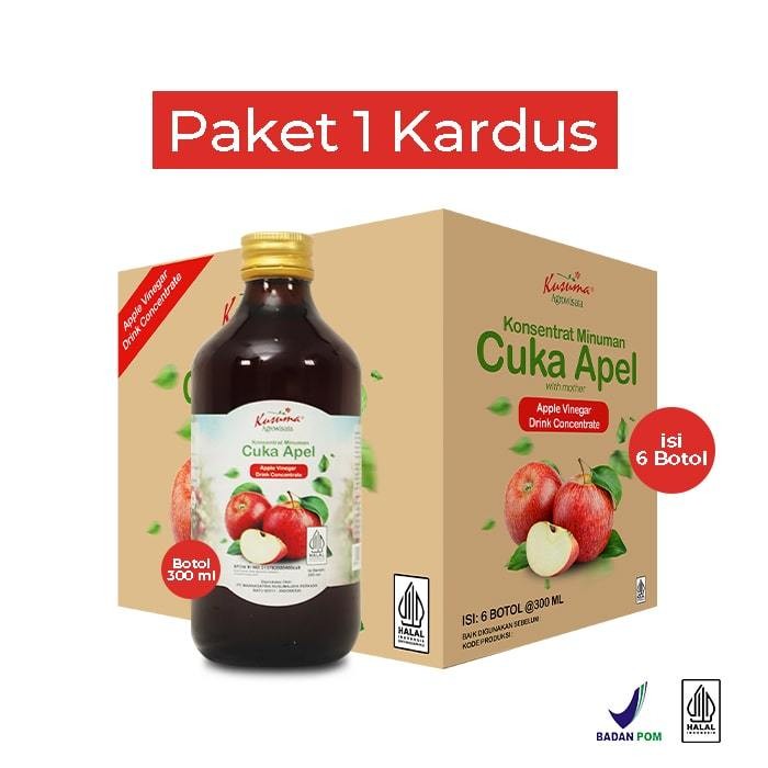 

Kusuma Agrowisata Cuka Apel Batu Malang 300ml - Paket 1 Karton 6 Botol