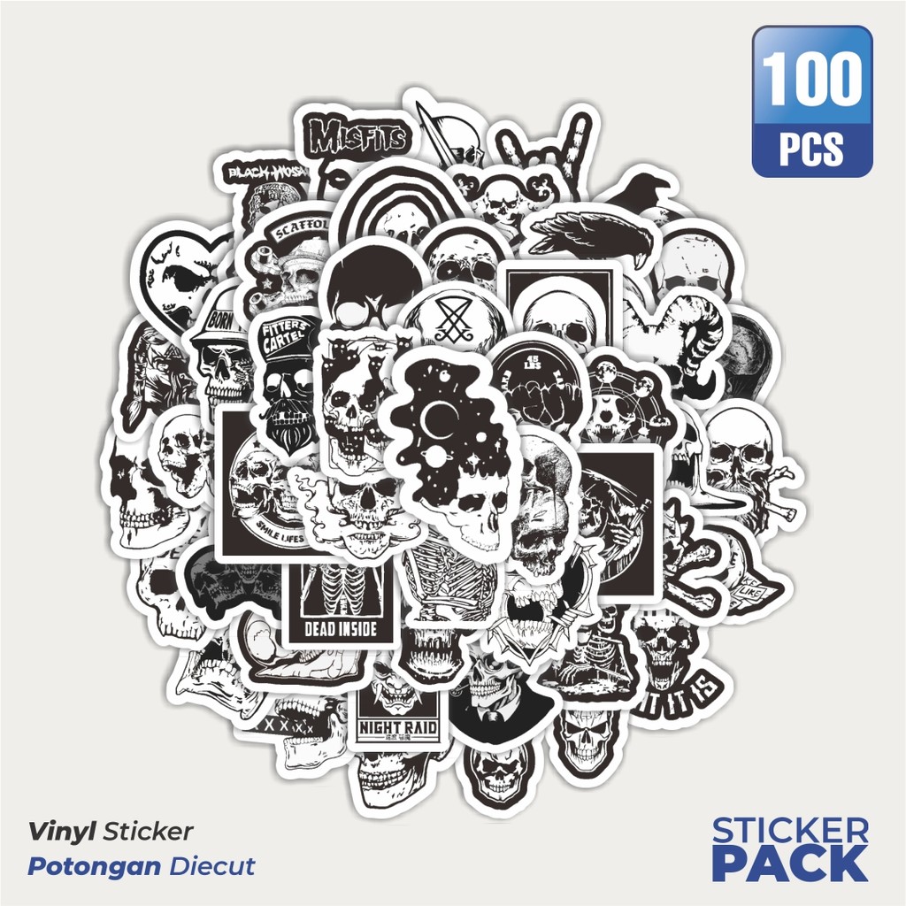 

Stiker Vinyl Stiker Aesthetic Black And White Brand Distro Versi 4 Waterproof Aesthetic- Untuk Laptop, Motor, dan Helm - Paper Stationery Pack
