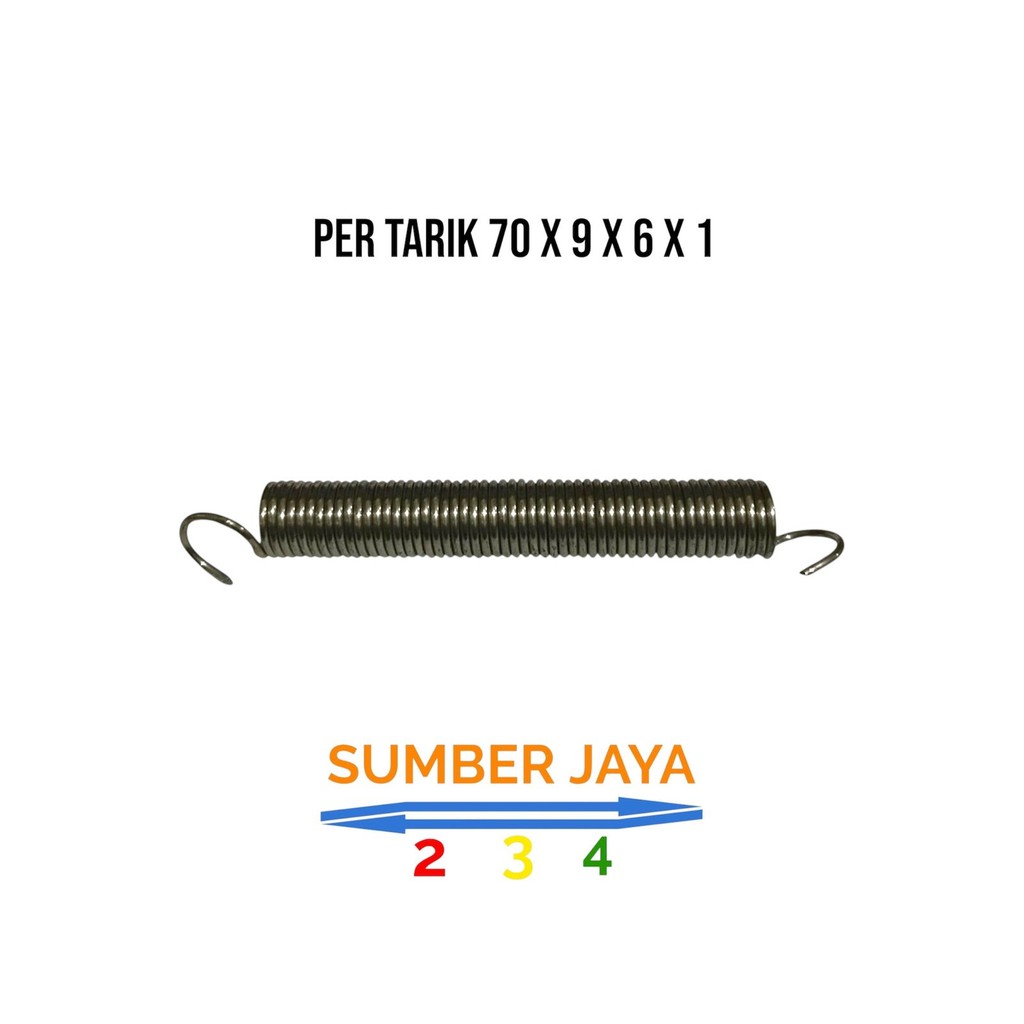 Per Tarik Panjang 70 MM Diameter Kawat 1 MM Pir Pegas Spring Peer Lentur 6 X 9 X 1 TERMURAH