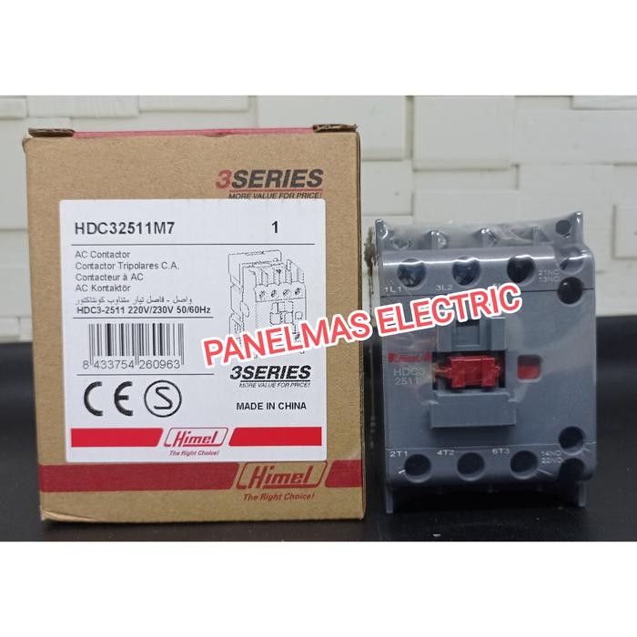 Kontaktor Magnetic Contactor Himel / HDC3-25 / 3P 11kW / 1NO 1NC