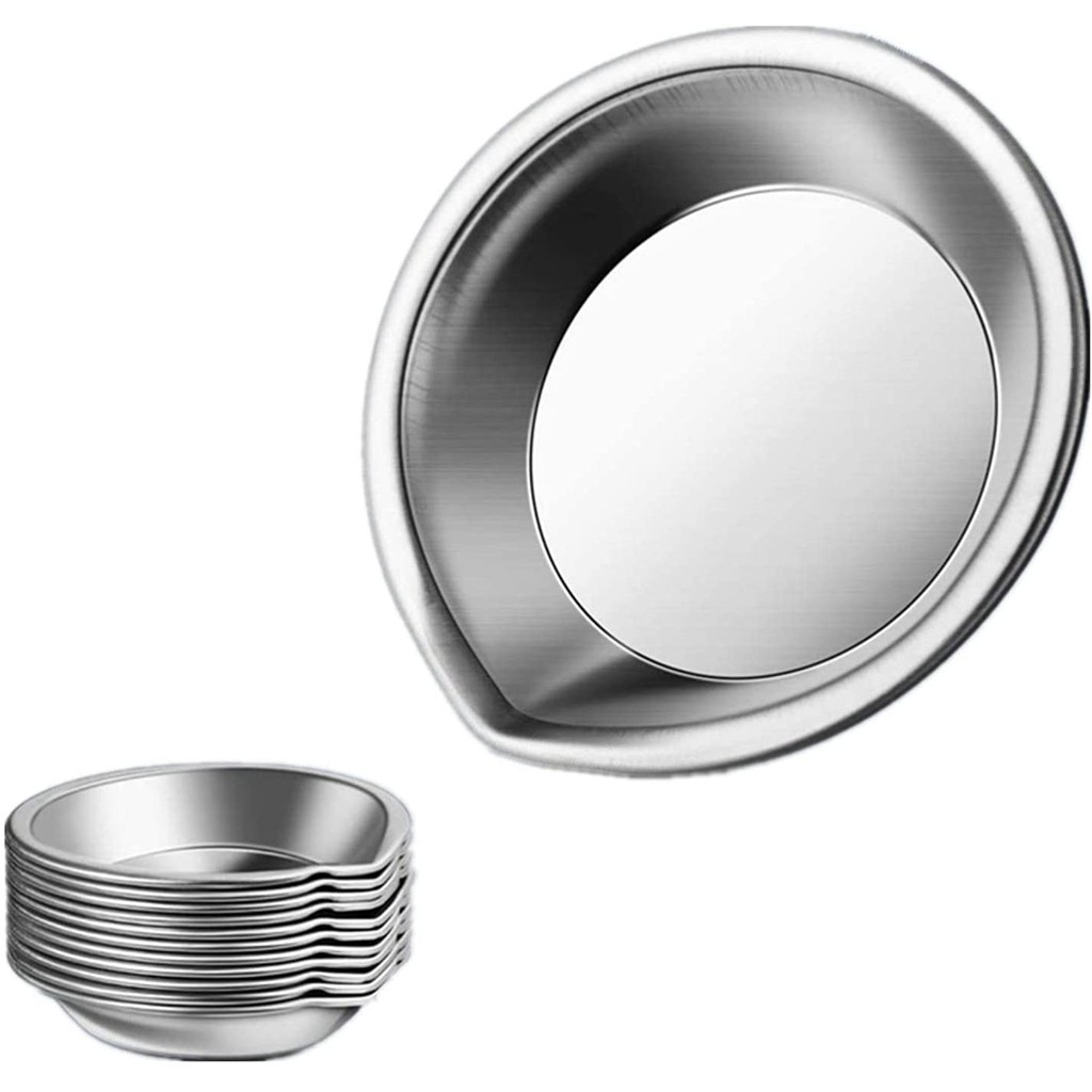 

JOYSTAR 12pcs Stainless Steel Small Round Paint Tray Paint Mixing Palette Tray，Suitable for Mixing of Various pigments