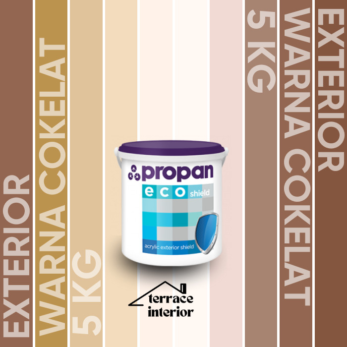 Cat Tembok Exterior Propan Eco Shield  Warna Coklat 5 Kg