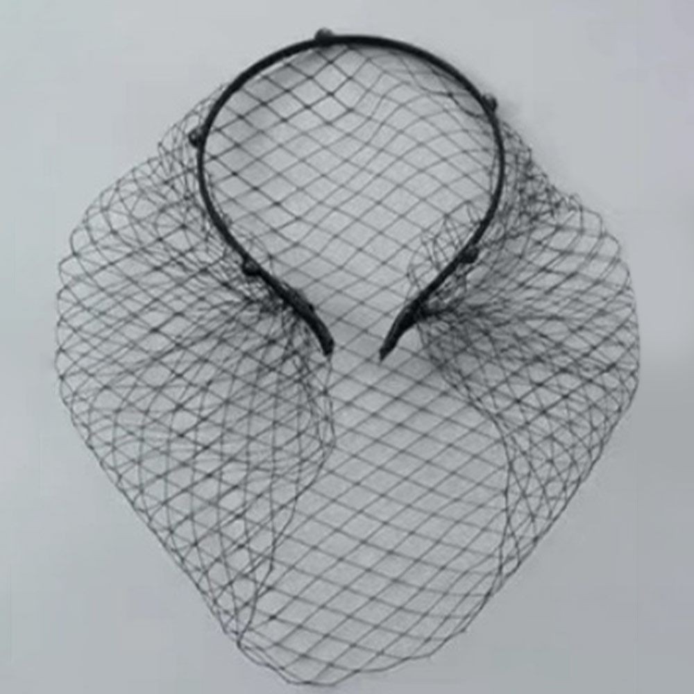 Mesh Face Cover Elegant Veil Headband Party Stage Headgear Women Girls Birdcage Veil Head Hoop Hair 