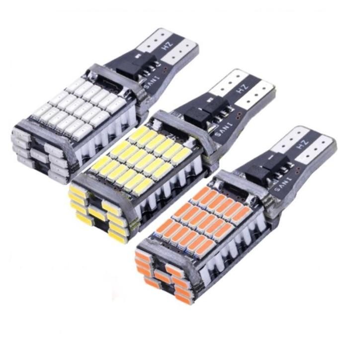 T10 LED LAMPU SENJA SEN MOTOR BULLAES ULTRA BRIGHT 45 TITIK CANBUS - Biru