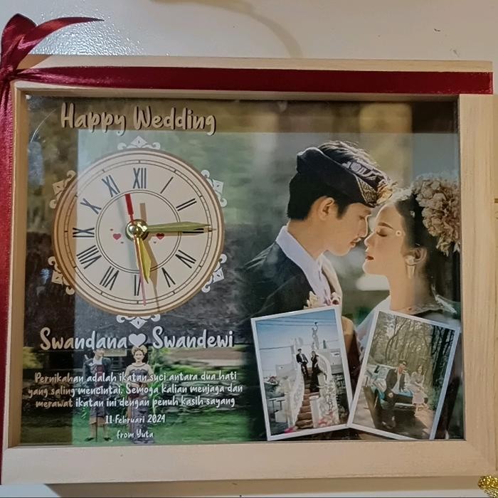 frame bingki foto jam wedding/anniversary