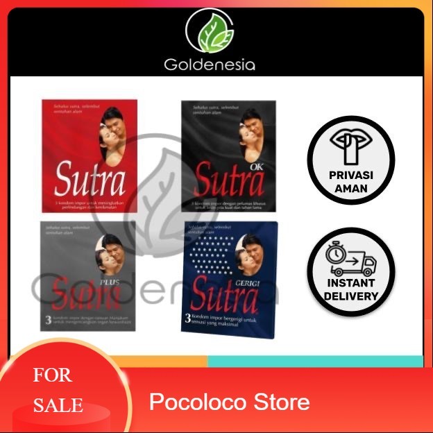 Kondom Sutra Isi 3 / Isi 12 / Isi 24 Varian Merah / OK Hitam / Gerigi / Plus