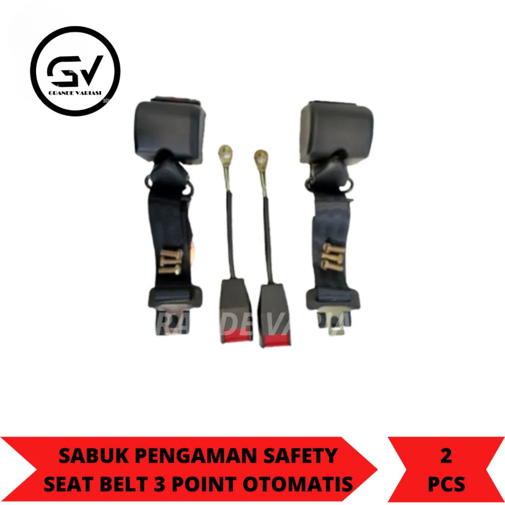 Safety Belt Mobil Otomatis 3 Titik Point Mobil Universal