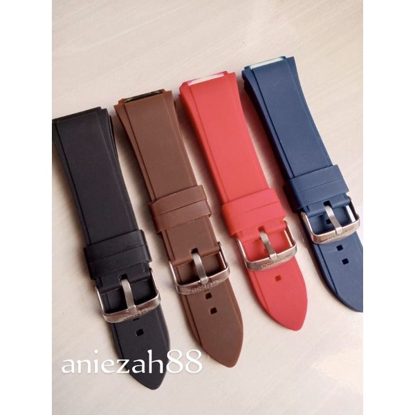 Strap Tali Jam tangan Guess Rigor W0247G3 Tali Rubber Silicone Jam Tangan Pria