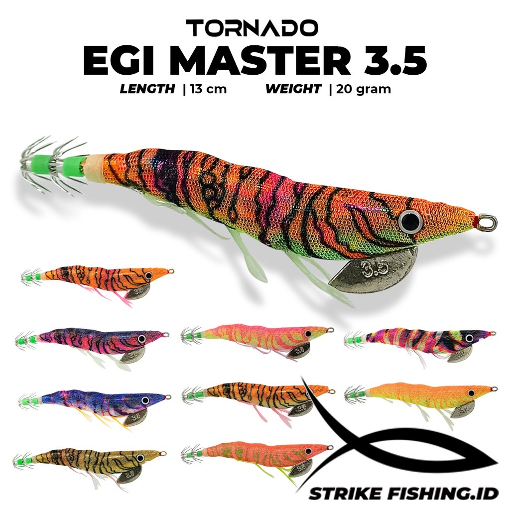 UMPAN CUMI EGI MASTER TORNADO SQUID JIG  3.5