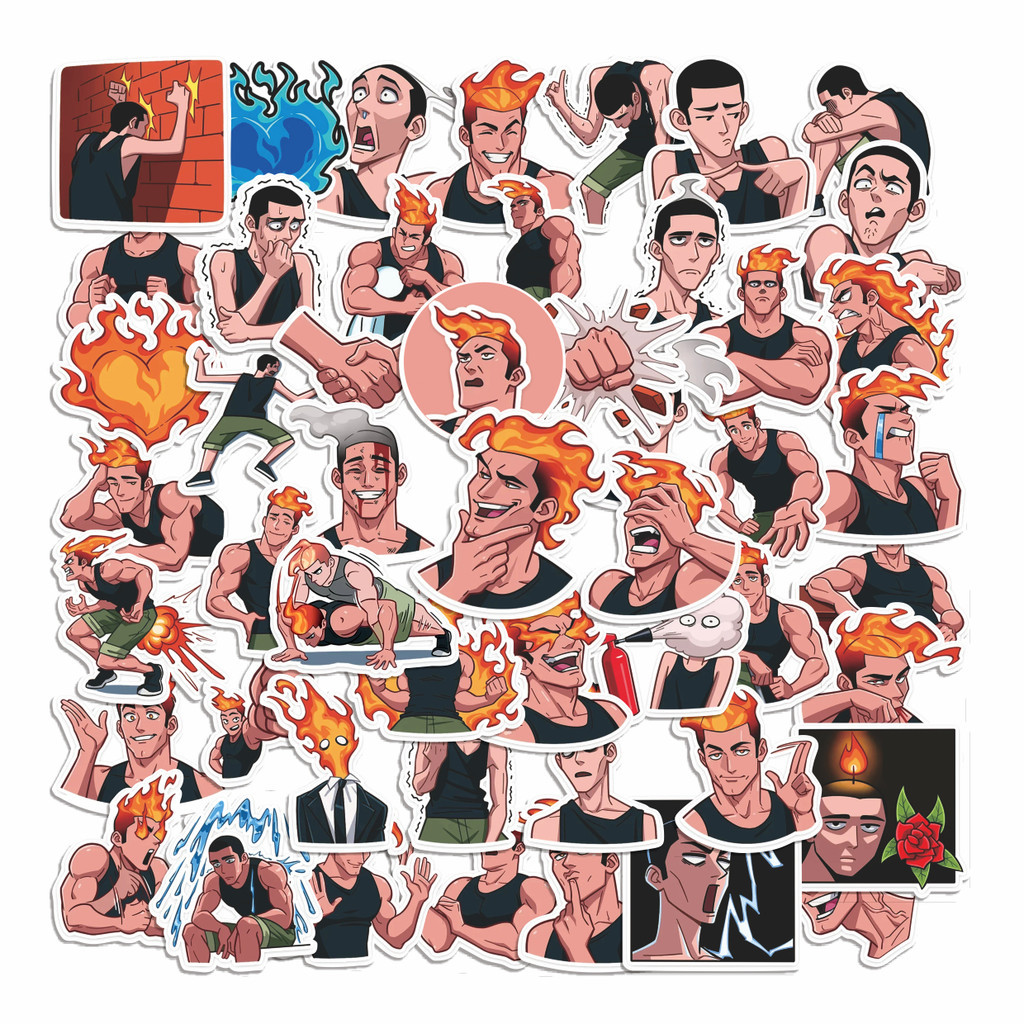 

COD 50 Pcs Stiker SASPER THE GYM GUY Lucu Anti Air Untuk Dekorasi Notebook Sepeda Skateboard Handphone DIY