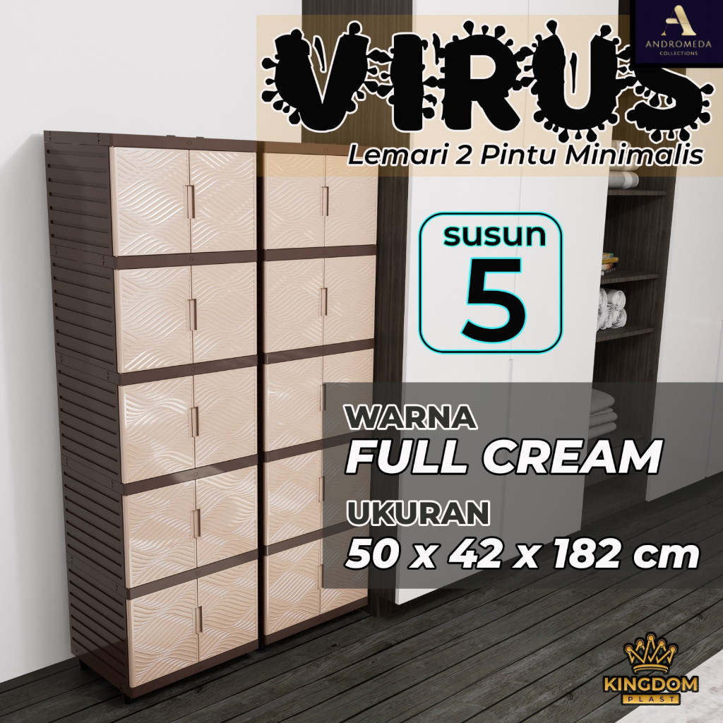 LEMARI 2 PINTU / RAK 2 PINTU / LEMARI SUSUN / LEMARI SERBAGUNA PLASTIK MINIMALIS