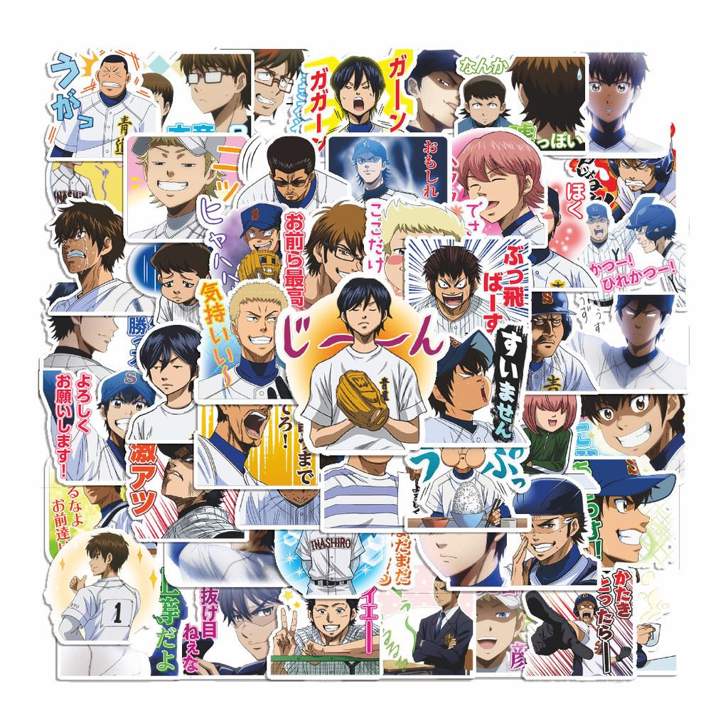 

COD 50 Pcs Stiker Ace Diamond Anime Japan Lucu Anti Air Untuk Dekorasi Notebook Sepeda Skateboard Handphone DIY