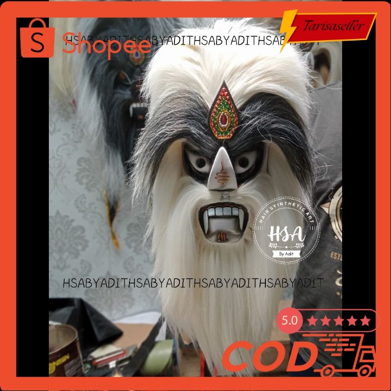 Promo Topeng ganongan/Bujang ganong rambut putih