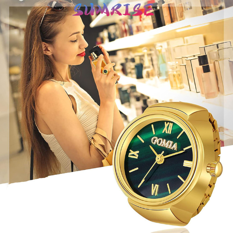 Jam Tangan Cincin Mini Wanita Jam Tangan Penunjuk Klasik Vintage Jam Cincin Pria Dan Wanita Jam Cinc