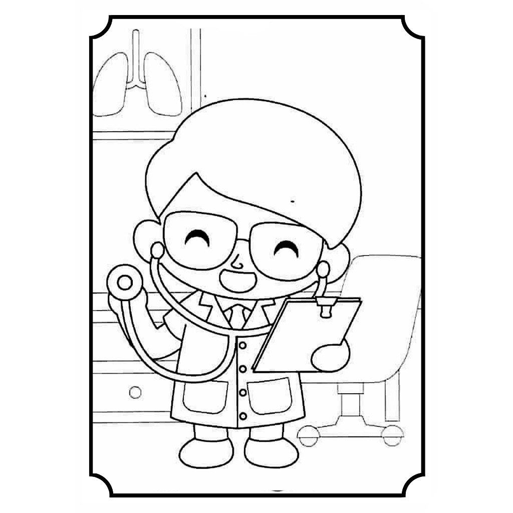 

Lembar Kertas Gambar Mewarnai Tema PEKERJAAN ISI 20 PCS Toys Anak /Lembar Kertas Mewarnai Alfabeth Kertas Size A4